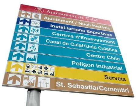 Senyalitzacions urbanes, Calaf