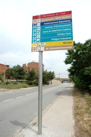 Senyalitzacions urbanes, Calaf