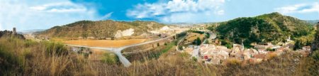 Plànols de promoció turística i fulletons - Panoràmica Castellfollit de Riubregós 