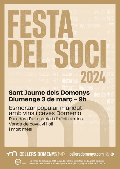 Festa del Vi jove i l'Oli novell dels Cellers Domenys a la Bisbal del Penedès 2024 Festa del Vi jove i l'Oli novell dels Cellers Domenys a la Bisbal del Penedès 2024