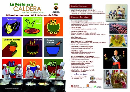 Programa de la Festa de la Caldera de Montmaneu 2016 Programa de la Festa de la Caldera de Montmaneu 2016