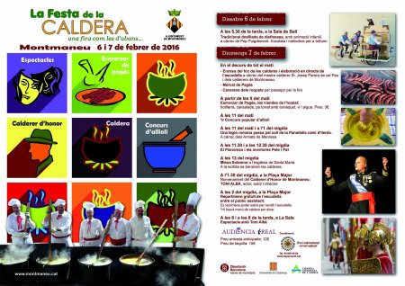 Programa de la Festa de la Caldera de Montmaneu 2016